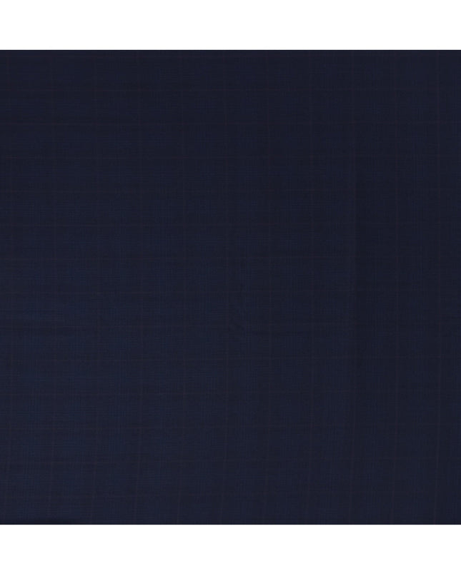 Navy SCABAL Super 150's Wool and Silk Suiting Fabric - 3.5 Meters, 150 cm Width, Made in the UK-D21257