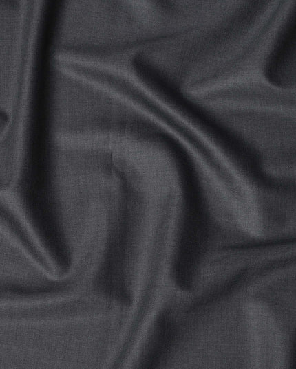 Steel Grey LOROPIANA Super 150's All Wool Suiting Fabric - 3.5 Meters, 150 cm Width, Made in Italy-D21260