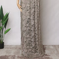 Taupe, Mint Green French 2tone Chantilly Lace Fabric with Stone Work, 5.5 Meters, 110 cm Width-EC-402-0021475 Regal Fabrics