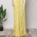 Yellow and White Ombre French Chantilly Lace Fabric with Stone Work, 5.5 Meters, 110 cm Width-EC-402-0021481 Regal Fabrics
