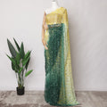 Yellow and Green Ombre French Chantilly Lace Fabric with Stone Work, 5.5 Meters, 110 cm Width-EC-402-0021483 Regal Fabrics