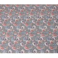 قماش قطني رمادي بطبعة زهور متعددة الألوان – عرض 110 سم – D21553