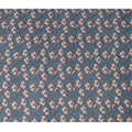 Blue Cotton Lawn Fabric with White and Red Floral Print – 110 cm Width-D21555