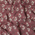 Light maroon Cotton Lawn Fabric with White and Red Floral Print – 110 cm Width-D21557