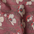 Light maroon Cotton Lawn Fabric with White and Red Floral Print – 110 cm Width-D21557
