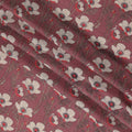 Light maroon Cotton Lawn Fabric with White and Red Floral Print – 110 cm Width-D21557