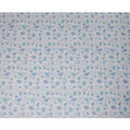 Light Blue Cotton Linen Fabric with Blue Floral Print – 110 cm Width-D21560