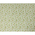 Light Green Cotton Linen Fabric with Green Floral Print – 110 cm Width-D21561