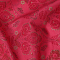 Red Floral Cotton Lawn Fabric with Traditional Indian Motifs – 110 Cms Wide-D21563