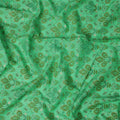 Green Cotton Lawn Fabric with Elegant Floral Motifs – 110 Cms Wide-D21565