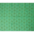Green Cotton Lawn Fabric with Elegant Floral Motifs – 110 Cms Wide-D21565