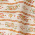 White Cotton Lawn Fabric with Multicolor Geometric Pattern – 110 Cms Wide-D21571