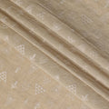 Beige Cotton Voile Embroidery Fabric with Geometric Pattern – 110 cm Width-D21573