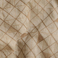 قماش تطريز من القطن الفوال باللون البيج بتصميم شبكة مثلثة – عرض 110 سم - D21574