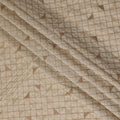 قماش تطريز من القطن الفوال باللون البيج بتصميم شبكة مثلثة – عرض 110 سم - D21574
