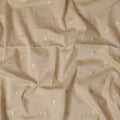 Beige Cotton Voile Embroidery Fabric with Floral Motifs – 110 cm Width-D21575