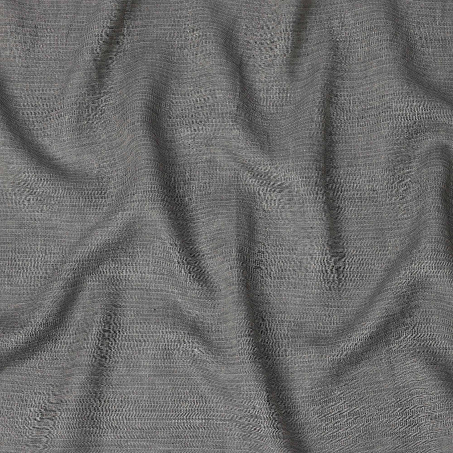 قماش كتان نقي رمادي اللون بتصميم متعرج، 60 ليا، عرض 150 سم - D21647