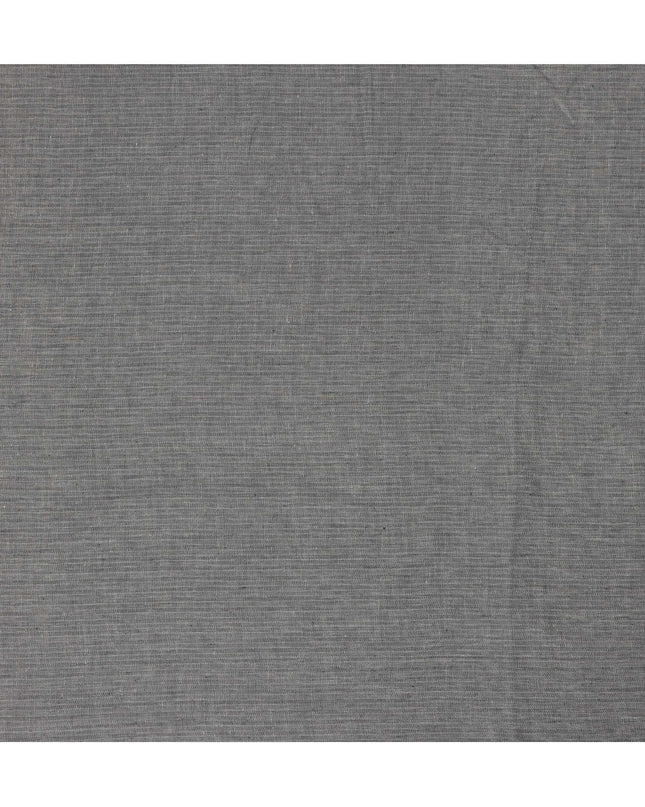 Grey Pure Linen Fabric with Herringbone Design, 60 Lea, 150 cm Width