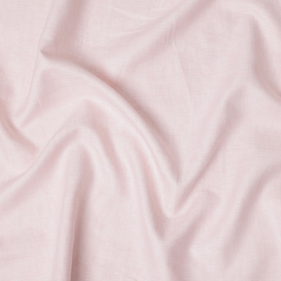 Soft Pink Pure Linen Fabric with Subtle Textured Finish, 60 Lea, 150 cm Width-D21649