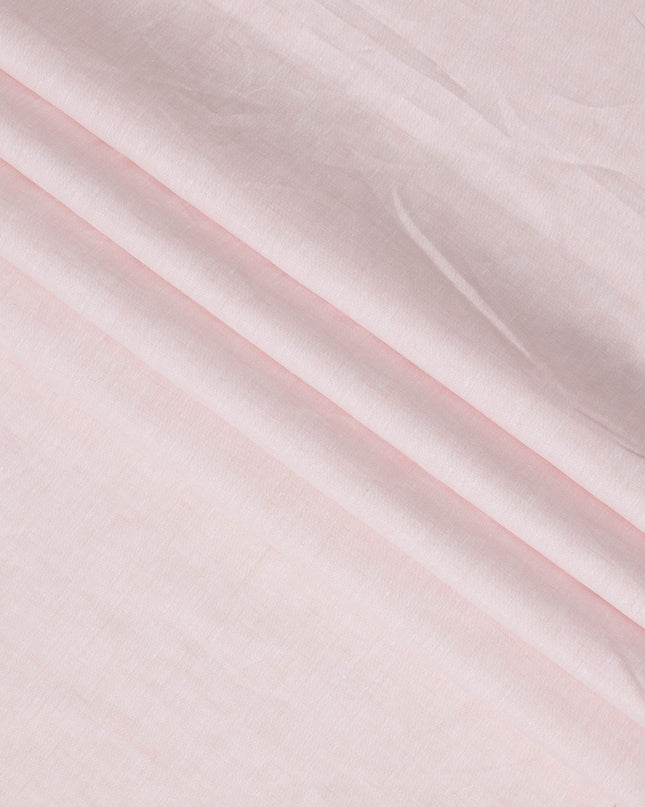 Soft Pink Pure Linen Fabric with Subtle Textured Finish, 60 Lea, 150 cm Width