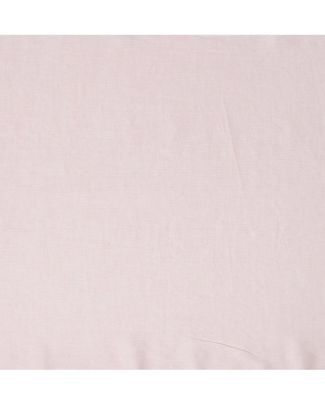 Soft Pink Pure Linen Fabric with Subtle Textured Finish, 60 Lea, 150 cm Width