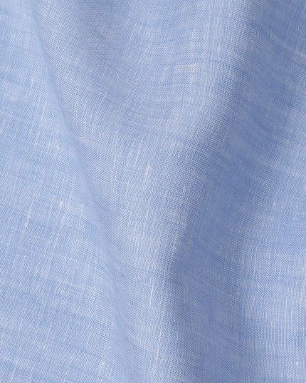 Light Blue Pure Linen Fabric with Natural Textured Finish, 60 Lea, 150 cm Width