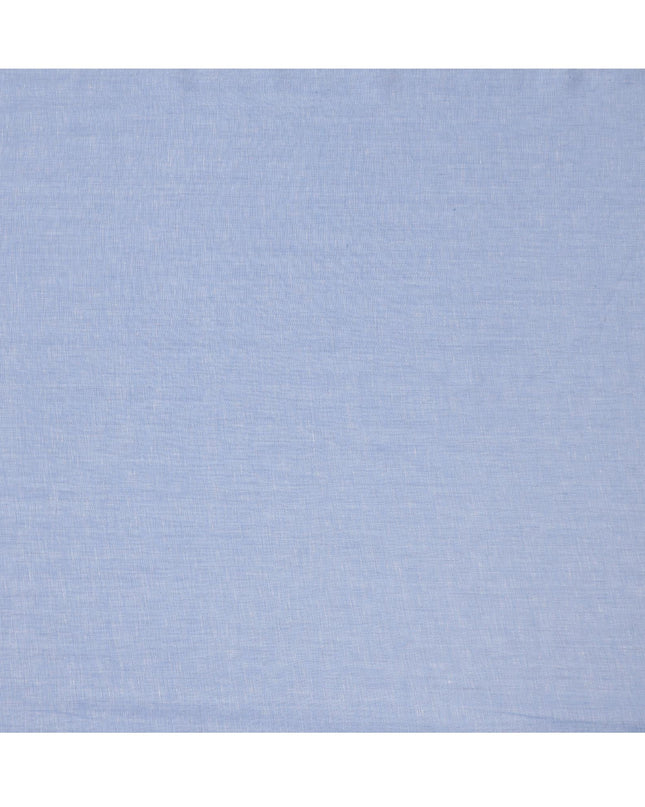 Light Blue Pure Linen Fabric with Natural Textured Finish, 60 Lea, 150 cm Width