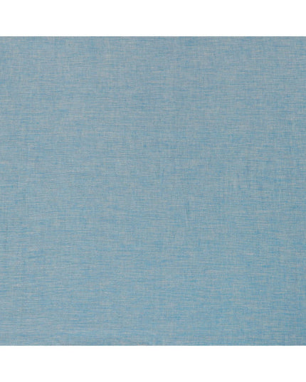 Teal Blue Pure Linen Fabric with Rustic Textured Finish, 60 Lea, 150 cm Width