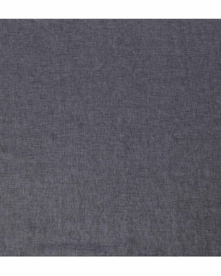 Charcoal Grey Pure Linen Fabric with Textured Finish, 60 Lea, 150 cm Width