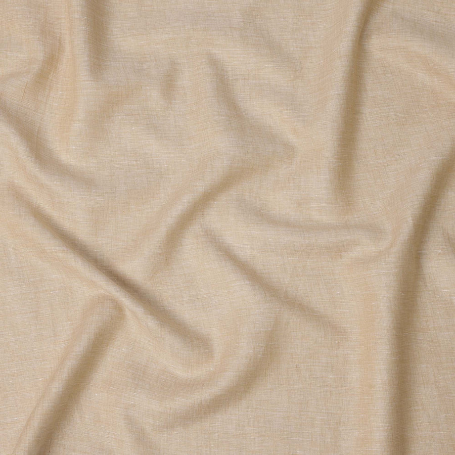 قماش كتان نقي باللون البيج مع لمسة نهائية طبيعية، 60 ليا، عرض 150 سم - D21654