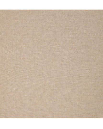 Beige Pure Linen Fabric with Natural Textured Finish, 60 Lea, 150 cm Width