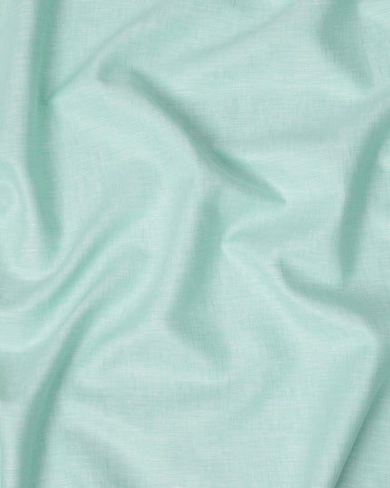 Mint Green Pure Linen Fabric with Smooth Textured Finish, 60 Lea, 150 cm Width