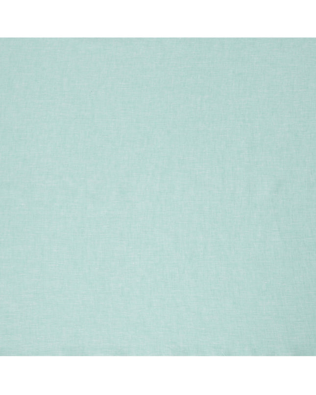 Mint Green Pure Linen Fabric with Smooth Textured Finish, 60 Lea, 150 cm Width