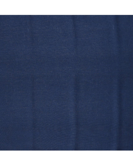 Navy Blue Pure Linen Fabric with Smooth Textured Finish, 60 Lea, 150 cm Width