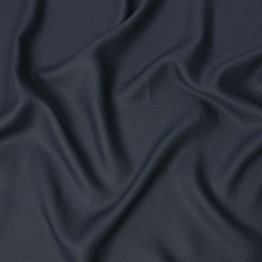 قماش كتان نقي باللون الرمادي الفحمي مع لمسة نهائية ناعمة الملمس، 60 ليا، عرض 150 سم - D21657