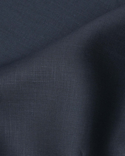 Charcoal Grey Pure Linen Fabric with Smooth Textured Finish, 60 Lea, 150 cm Width