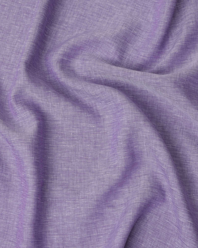 Purple Pure Linen Fabric with Textured Finish, 60 Lea, 150 cm Width