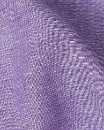 Purple Pure Linen Fabric with Textured Finish, 60 Lea, 150 cm Width