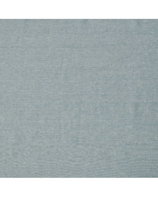 Sea Green Pure Linen Fabric with Textured Finish, 60 Lea, 150 cm Width