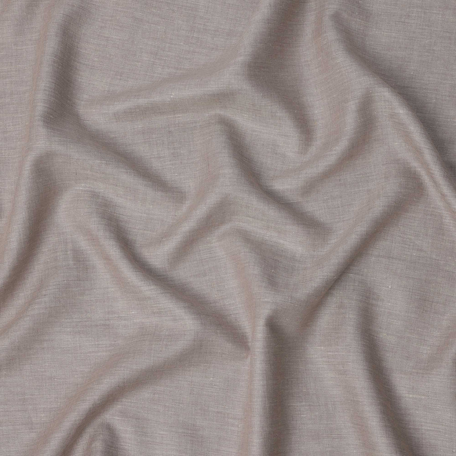 Taupe Pure Linen Fabric with Textured Finish, 60 Lea, 150 cm Width-D21661