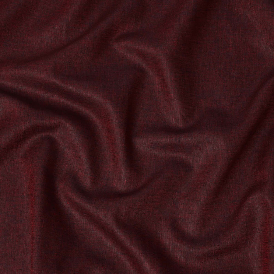 قماش كتان نقي بلون العنابي مع لمسة نهائية محببة، 60 ليا، عرض 150 سم - D21662