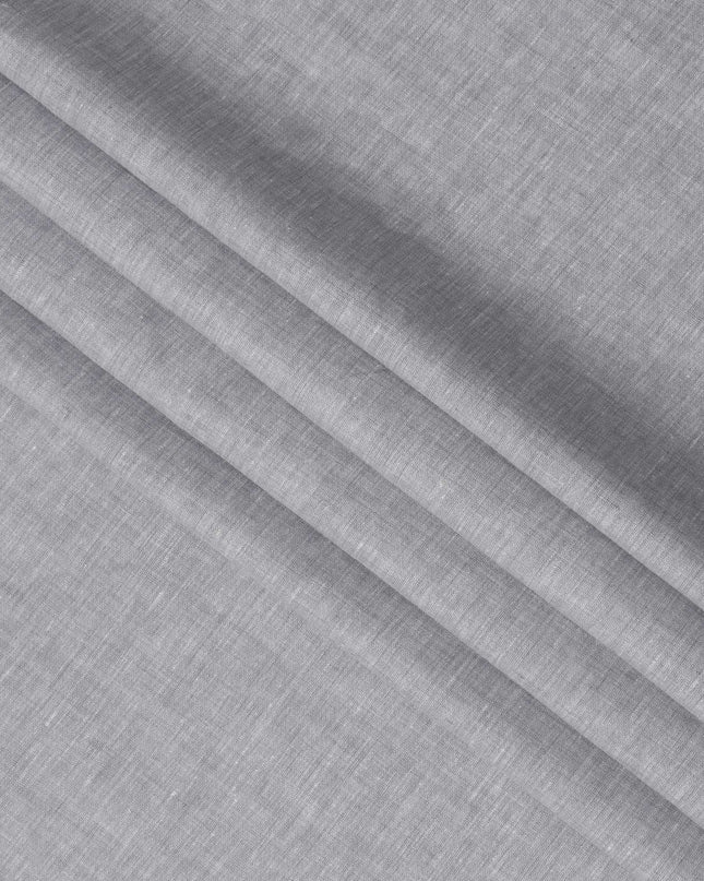 Light Grey Pure Linen Fabric with Textured Finish, 60 Lea, 150 cm Width