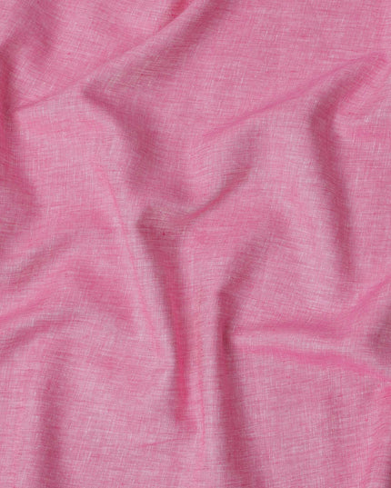 Pink Pure Linen Fabric with Textured Finish, 60 Lea, 150 cm Width