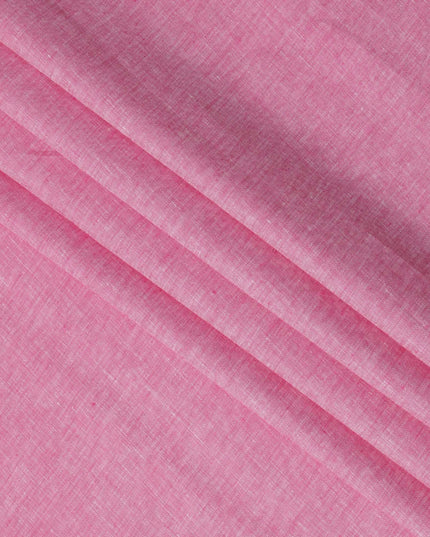 Pink Pure Linen Fabric with Textured Finish, 60 Lea, 150 cm Width