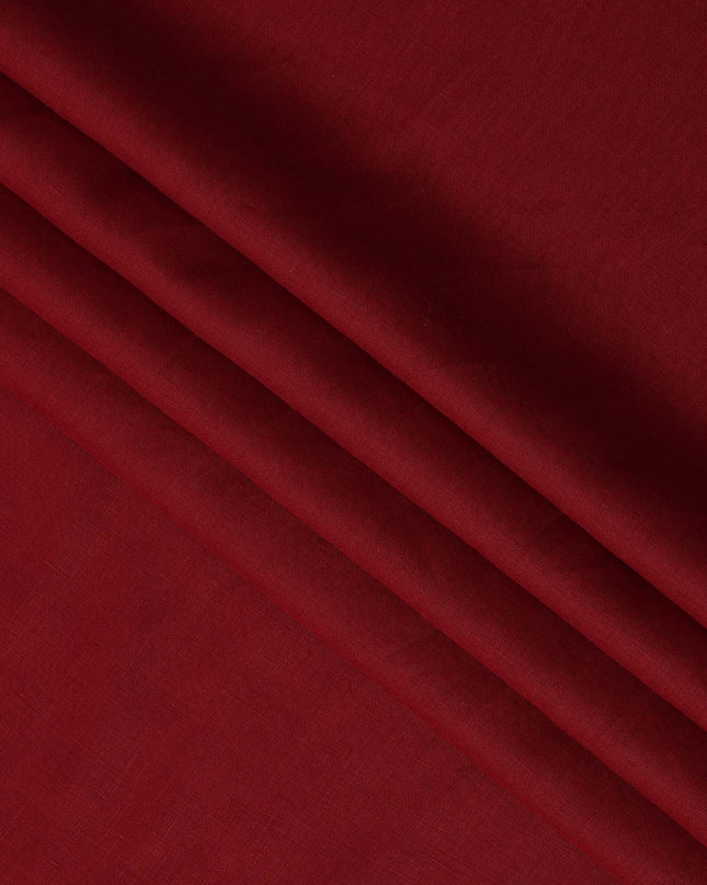 Red Pure Linen Fabric with Smooth Textured Finish, 60 Lea, 150 cm Width