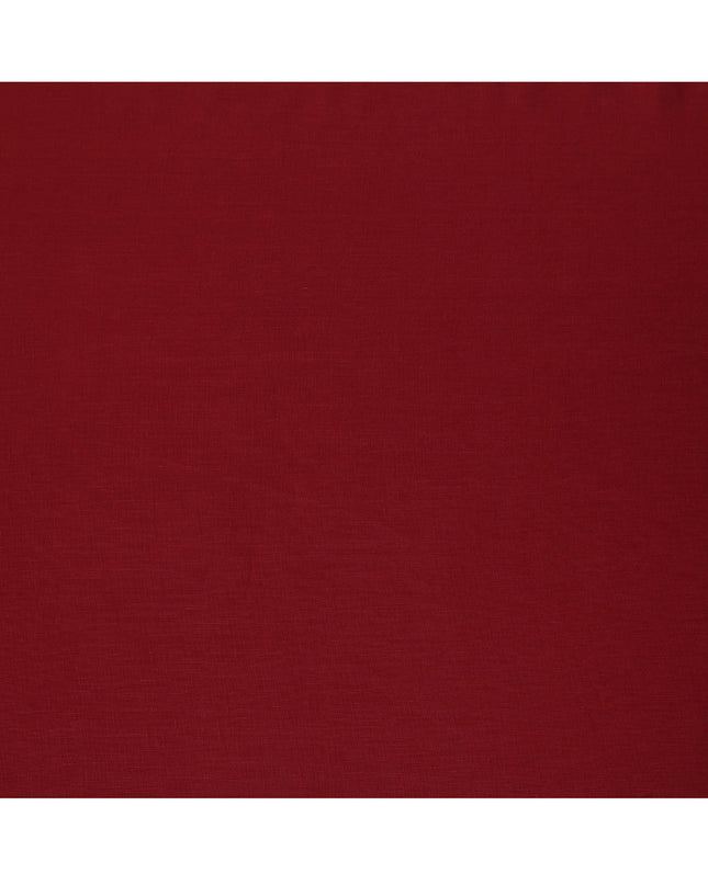 Red Pure Linen Fabric with Smooth Textured Finish, 60 Lea, 150 cm Width