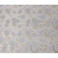 Grey French Silk Chiffon Fabric with Metallic Gold and Silver Floral Design, 110 cm Wide-D21670