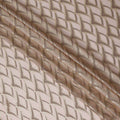 Light Blush French Silk Chiffon Fabric with Metallic Gold Geometric Design, 110 cm Wide-D21674