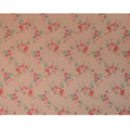 Light Peach Silk Chiffon Fabric with Floral Print Design, 110 cm Wide-D21683