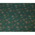 Emerald Green Silk Chiffon Fabric with Bold Floral Print Design, 110 cm Wide-D21685